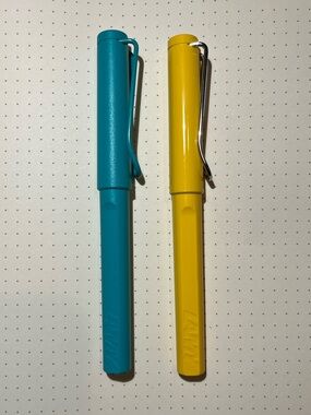 Lamy Set of 2 Rollerball Pens - Aquamarine & Yellow